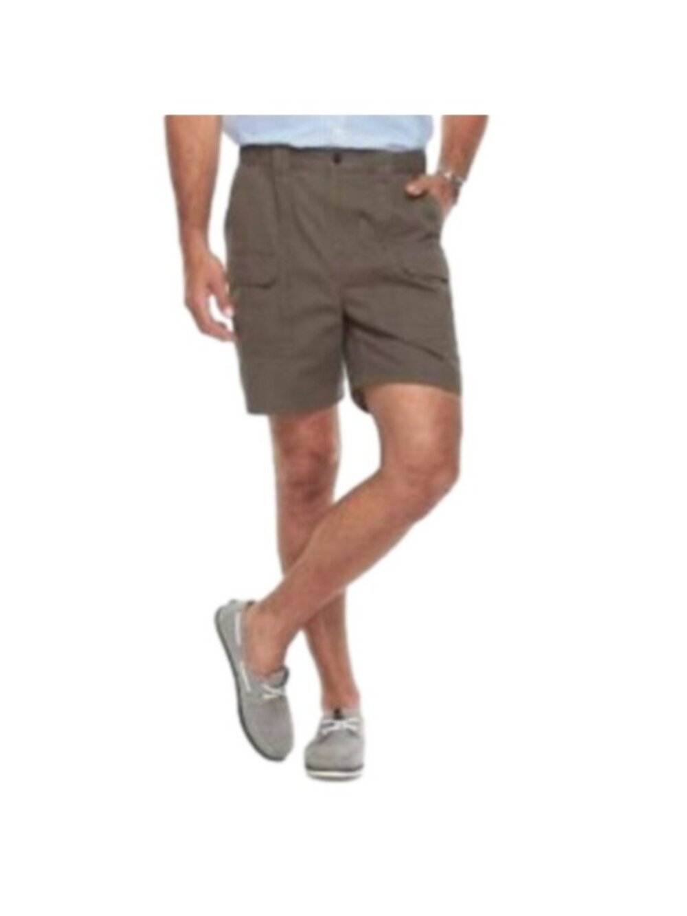 Croft & Barrow Side Elastic 7" Cargo Shorts, Major Brown, size 29
